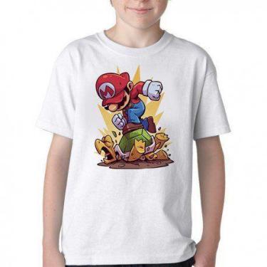 Imagem de Camiseta Infantil ou adulto Mario Bros Blusa Criança todos tamanhos - 