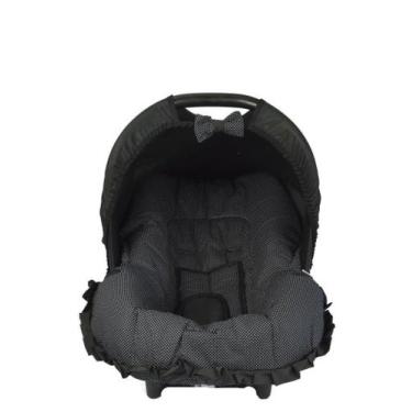 Imagem de Capa para bebe conforto - preto com poá branco - ALAN PIERRE BABY