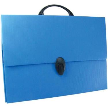 Imagem de Maleta escolar 38x28x04cm polionda azul - POLIBRAS
