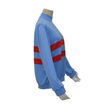 Imagem de Weixu Game Undertale Frisk Cosplay Costume Blue Long Sleeve Pullover Tops Holloween Outfit L
