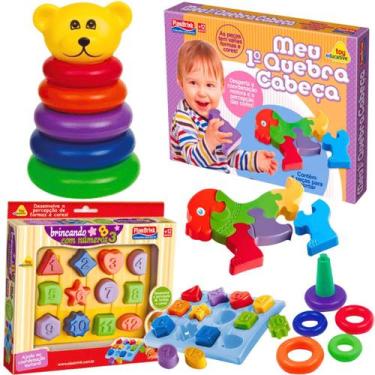 Imagem de Kit Brinquedo Primeira Idade Brincando com número + Quebra Cabeça + Ur