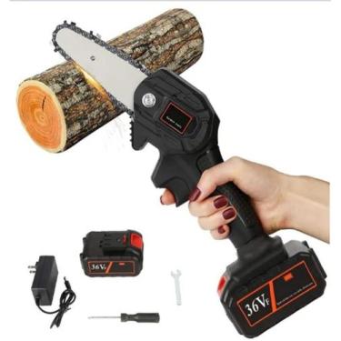 Imagem de SUPER Motosserra Mini Bateria Recarregável Poda-galho Preto - PS TECH