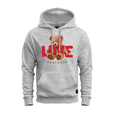 Imagem de Moletom Urso Love Grau Canguru Agasalho Varias Cores - Nexstar, Cinza,