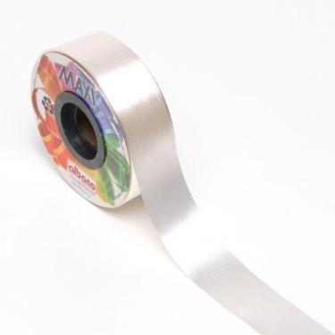 Imagem de Rolo de Fita Decorativa Para Presente 32mm x 50m - AAZ, Branco
