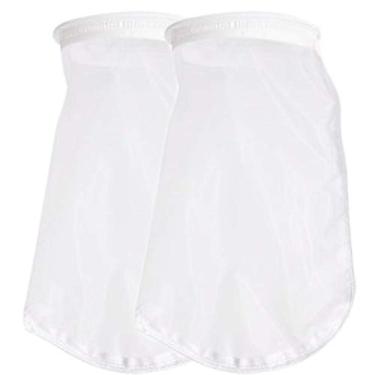 Imagem de Honritone pacote com 2 meias de nylon monofilamento com filtro de tela NMO 100 mícrons – anel de 17,78 cm por 45,72 cm de comprimento – sacos de filtro de água líquida para aquário, industrial, químico (100 mícrons de 17,78 x 45,72 cm de nylon)