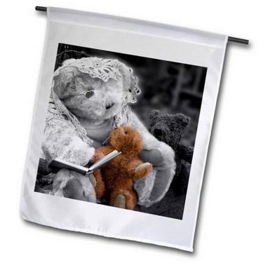 Imagem de 3dRose fl_164750_2"Grandmother Teddy Bear Reading to Children Garden Flag, 45,8 x 67,8 cm