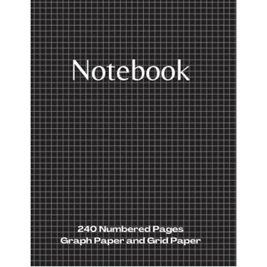 Imagem de Graph Paper Notebook: Project Workbook with 240 Numbered Pages Quad Ruled 5 x 5 Graph Paper and Dot Grid Paper | 8.5" x 11" | PLUS Journal Pages | For Ideas, Notes, Sketches