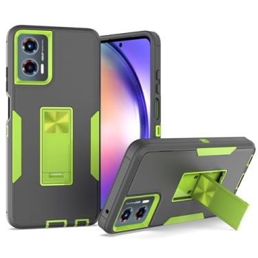 Imagem de LEMAXELERS Capa para Moto G 5G 2024, suporte magnético integrado [à prova de choque] [à prova de quedas] Capa protetora resistente para celular Motorola G 5G 2024. Verde JXZJ
