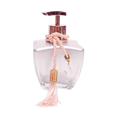 Imagem de Vidro Porta Sabonete Degrade Prata Lavabo Enfeite Luxo 280ml - Seven G