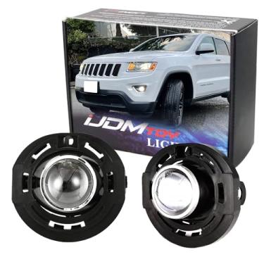 Imagem de iJDMTOY Kit de luz de neblina de lente de projetor com luzes LED brancas xenônio, compatível com Jeep Grand Cherokee; compatível com Dodge Charger Challenger Dart Durango; compatível com Chrysler 200