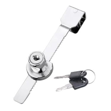 Imagem de Wswqop Vidro Visor de estação Bloqueio fácil de instalar a trava de porta de vidro deslizante com 2 teclas simples para lojas de varejo comerciais, 318 Tipo