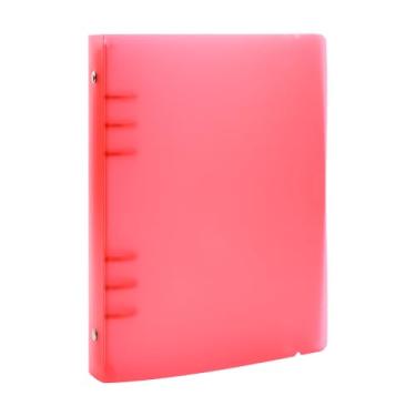 Imagem de A5 Capa de fichário de 6 anéis com fecho de botão de pressão, pastas soltas de folha para caderno de diário protetor de capa de arquivo para páginas planejadoras de 6 orifícios, refil de refil para