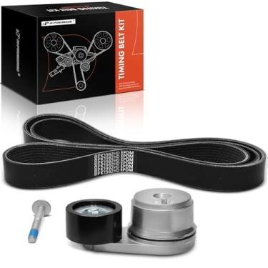 Imagem de A-Premium Kit de transmissão de correia serpentina do motor compatível com Ford L9000, LA9000, LL9000, LLA9000, LLS9000, LN9000, LNT9000, LS9000, LT9000 e Freightliner Century Class, FLD112 e