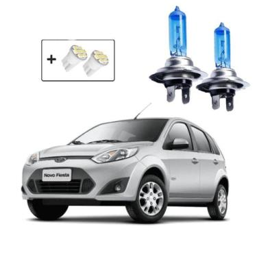Imagem de Kit de Lâmpadas Halógenas Super Branca Farol Baixo H7 para Ford Fiesta