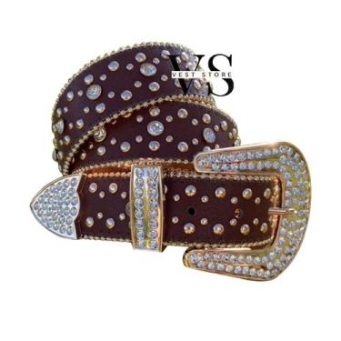 Imagem de Cinto Country Feminino Texa Tamborzeira Novo Oferta Brilhoso - Vest St