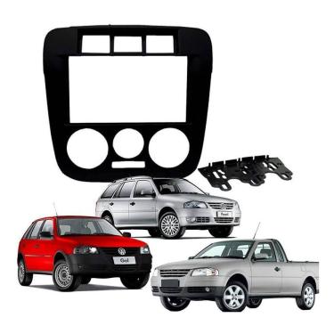 Imagem de Moldura 2 Din Fiamon Vw Gol G4 / Saveiro / Parati - Preta Uv
