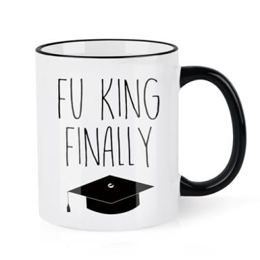 Imagem de Demonwer Caneca de formatura engraçada Creat, caneca de cerâmica para graduação, copos de graduação, presentes personalizados para estudantes do ensino médio, mestres e graduados