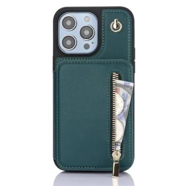 Imagem de HJZSZX Para Samsung S24 Plus Long Lanyard Couro Zipper Wallet Cartão Telefone Case Mão Corda Flip Stand Cover (Para Samsung S24 Plus/verde)