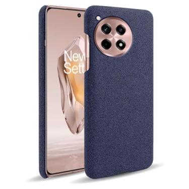 Imagem de Capa para Oneplus 12R 5G,Capa desenhada em lona,Case Protetora Ultrafina com Empunhadura Macia,Design em Tecido Antichoque e Antiarranhões-Blue