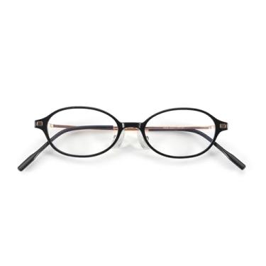 Imagem de SODQW Óculos de titânio oval azul claro para mulheres, óculos modernos de baioneta de sirene de escritório pequeno com lente transparente