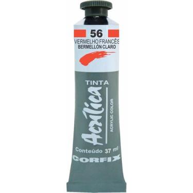 Imagem de Tinta Acrilica 37ml 056-vermelho Frances - CORFIX, 056 - VERMELHO FRAN