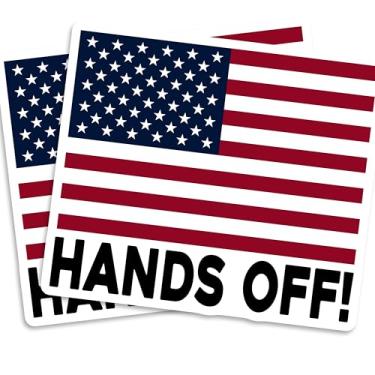 Imagem de Bandeira Americana Hands Off Magnet - Decoração Patriótica para Casa - Geladeira - Escritório - EUA - Acessório de Cozinha Divertido - Material Durável para Caixa de Ferramentas de Carro Caminhão