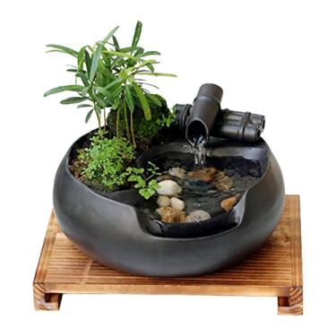Imagem de XFNVXC Fontes de água interior fonte de mesa cachoeira interior exterior portátil mesa decorativa desktop fonte de água elétrica decoração zen meditação cachoeira fonte de mesa