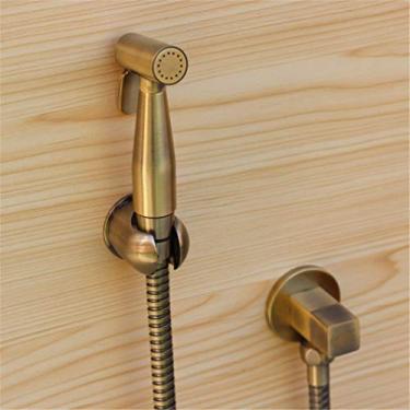 Imagem de CUTPOIY Bronze WC Bidê Mão Bidê Pulverizador de Fraldas Torneira Chuveiro Bidê Spray Douche Kit Jet Brass Single Hole Frio, B (B)