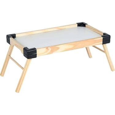 Imagem de Bandeja de Servir Café da Manhã Na Cama Madeira Com Pés Dobráveis Bandeja Retangular