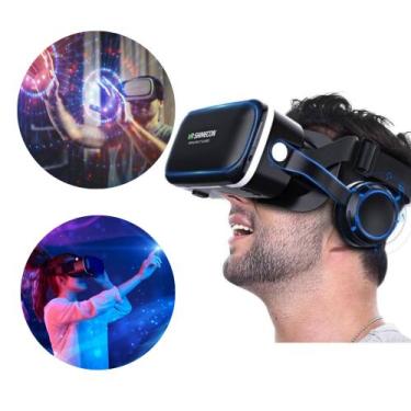 Imagem de Óculos VR 3D para Filmes e Jogos + Controle e Fones Integrados - rMelo