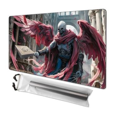 Imagem de Playmat MTG 24” x 14”, Magic Unique Art Playmat with Zones, Fits MTG Foundations, Poké, TCG, Yu-Gi-Oh!, Lorcana & Middle Earth Card Mat, Ultra Pro Quality, Free Storage Bag (God of Death)