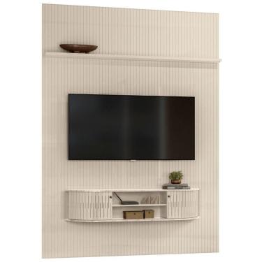 Imagem de Painel Home Suspenso Tv 65 Polegadas New Monte Carlo Calacata Off White Madetec