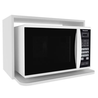 Imagem de Armario Aereo Nicho Microondas 60 cm MDF CZ3319 Branco Tecno Mobili