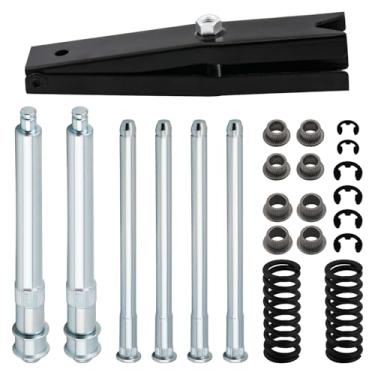 Imagem de LLPTA Kit de reparo de bucha de pino de dobradiça de porta inclui mola e ferramenta compatível com 1988-2002 C1500/C2500/C3500/K1500/K2500/K3500 Suburban Tahoe Yukon Escalade substitui 38416, 15685040
