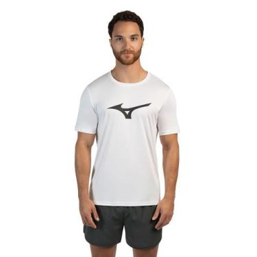 Imagem de Camiseta de Corrida Masculina Mizuno Run Spark, Branco, G