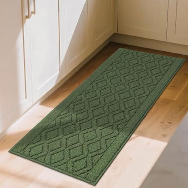 Imagem de COSY HOMEER - Tapetes e tapetes de cozinha 50,8 cm x 122 cm tapetes de cozinha antiderrapantes para piso absorvente lavável corredor de cozinha tapete de chão para pia, entrada, lavanderia