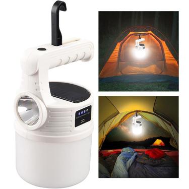 Imagem de Luminaria Solar Lanterna 2 Em 1 Gancho Duplo Led Portatil Ca