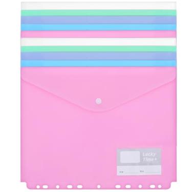 Imagem de DIYEAH 10 Envelopes Plásticos Documentos: Pastas à Prova dÁgua Tamanho A4, Organizadores Coloridos Papéis, Material Escolar, Escritório e Viagens