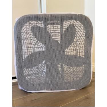 Imagem de ARAWARA Capas De Malha Para Ventilador Quadrado (Não Incluindo O Ventilador), Protetor Branco Reutilizável E Lavável Crianças Dedos, Capa Industrial, Segurança, 20" 1 Peça