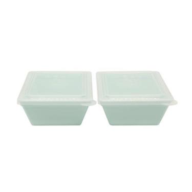 Imagem de Kit Travessa Stillo P Com Tampa Vemplast 2 Peças Verde