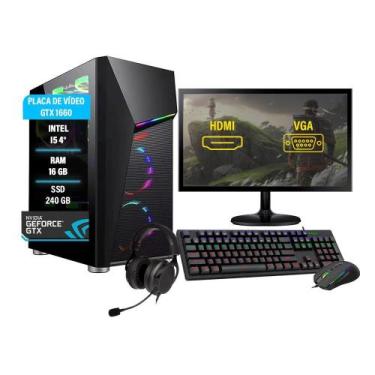 Imagem de Pc Gamer Completo I5 4 16Gb Ddr3 Ssd 240Gb Gtx 1660 - Amorim Tech