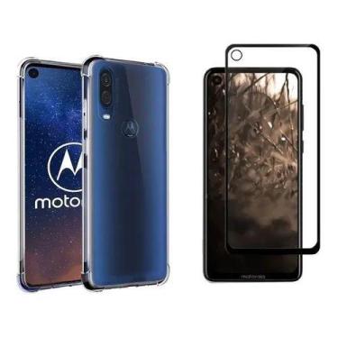 Imagem de Capa Anti Shock + Pelicula 3d Resistent Para Moto One Action - Univers