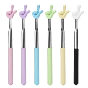 Imagem de Ponteiro retrátil de professor para leitura de crianças em sala de aula, bastão extensível de ponteiro de dedo, bastão longo telescópico dobrável para Dumero escola, suprimentos essenciais para sala