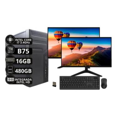 Imagem de Cpu Pc Completo Intel Core I7 Ssd 480gb + 16gb Memória Ram - Option So