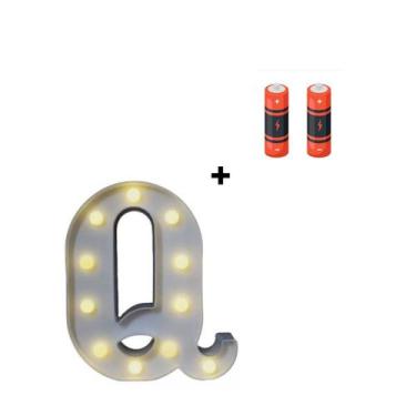 Imagem de Letra Luminária Led 3d Festa Decoração + Pilha Grátis - Partiufesta, Q