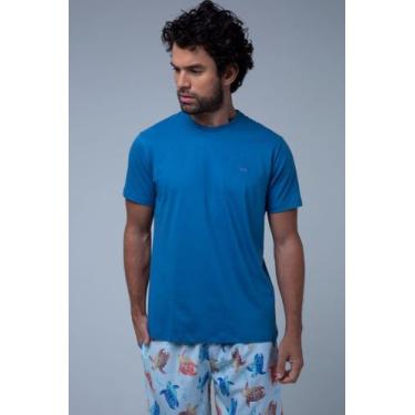 Imagem de Camiseta Básica Colors - Alfaiataria São Paulo, Azul indigo, M