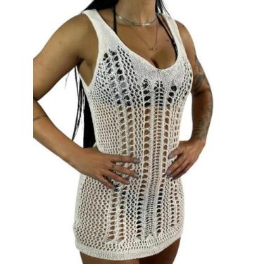 Imagem de Saída Praia Vestido Decote Moda Acabamento R02 - Fanáticos Por Cintas,