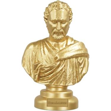 Imagem de Estátua Busto Demóstenes - Orador Grego (Cor Ouro)