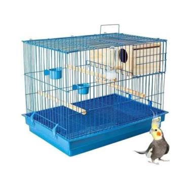 Imagem de CRIADEIRA GAIOLA COM NINHO CALOPSITA PERIQUITO AVES PASSÁROS GRANDE(AZUL/AZUL)