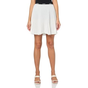 Imagem de Lacoste Saia plissada curta feminina, Farinha, PP
